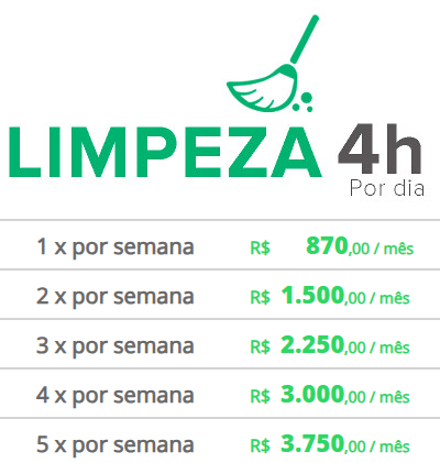 Tabela Limpeza 4h Tabela Limpeza 4h